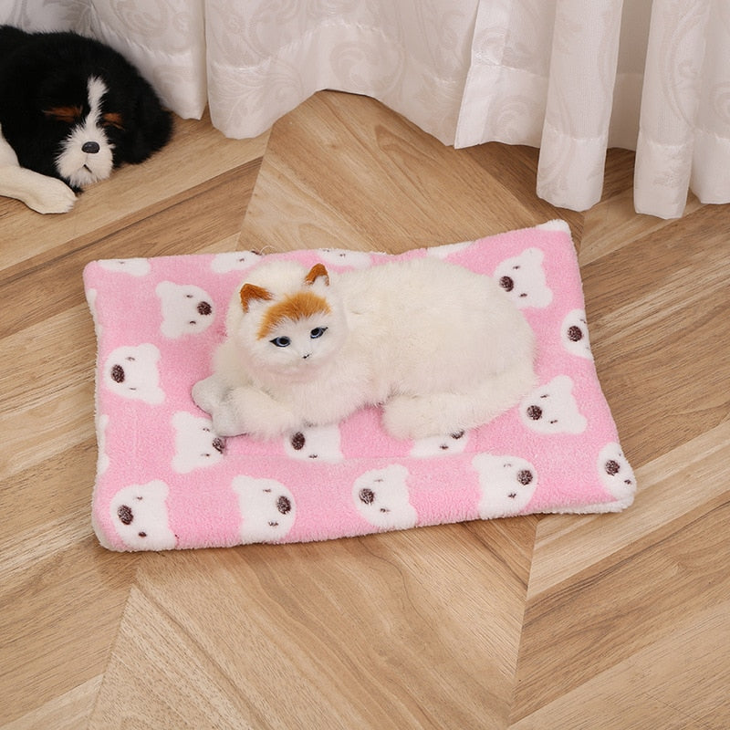 Soft Flannel Pet Blanket Pad Thickened Pet Fleece Bed Mat For Puppy Dog Cat Sofa Cushion Keep Warm Cats Sleeping Cover Home Rug - Premium all pets - Just $36.45! Shop now at Animal Bargain