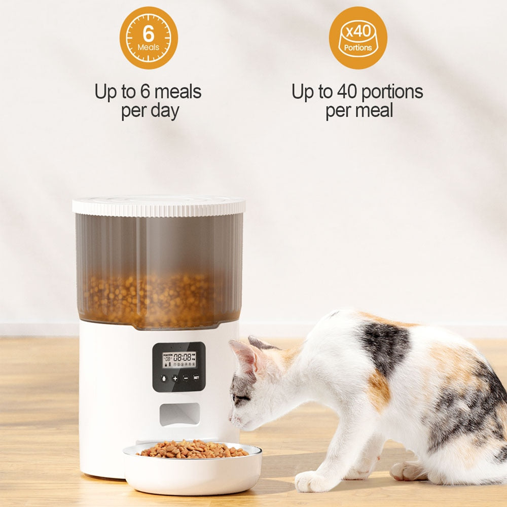 4L Pet Feeder Tuya WIFI Automatic Dog Food Dispenser Smart Cat Feeder 2L Cat Automatic Drinking Fountain Dog Water Feeder - Premium all pets - Just $44.55! Shop now at Animal Bargain