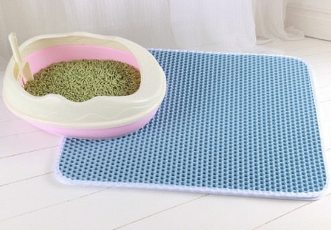 Waterproof Pet Cat Litter Mat Double Layer Pet Litter Box Mat Non-slip Sand Cat Pad Washable Bed Mat Clean Pad Products - Premium all pets - Just $32.40! Shop now at Animal Bargain