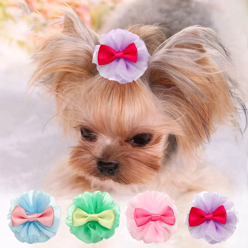 Pet Small Dogs Cat Faux Pearl Crown Shape Bows Hair Clips Head Decoration For Pets Puppy Hairpins Decor Grooming Accessoires - Premium All Pets - Just $14.85! Shop now at Animal Bargain