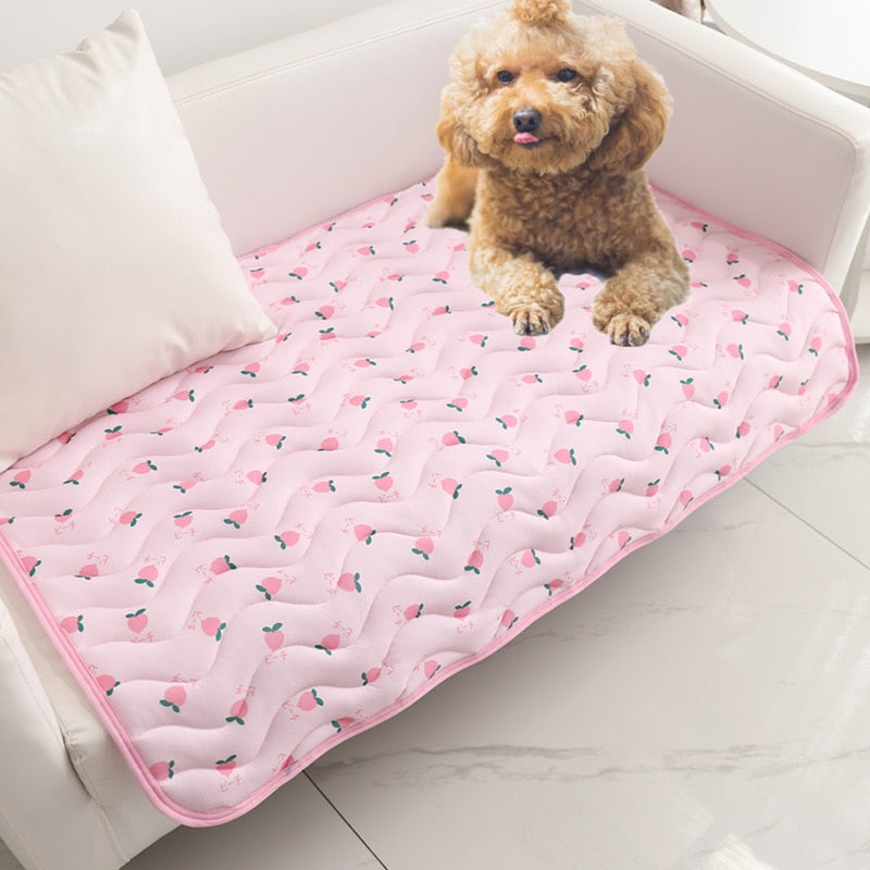 Summer Dog Cooling Mat Breathable Pet Dog Bed Blanket Ice Silk Pad Sofa Kennel For Small Medium Dogs Cats Dog Car Seat Cushion - Premium all pets - Just $25.65! Shop now at Animal Bargain