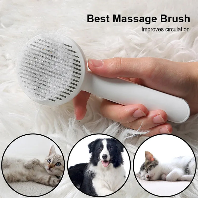 Pet Self Cleaning Cat Brushes, Cat Grooming Brush For Dogs Cats For Long Haired & Short Hair Gently To Remove Loose Undercoat, Mats Tangled - Premium all pets - Just $87.26! Shop now at Animal Bargain