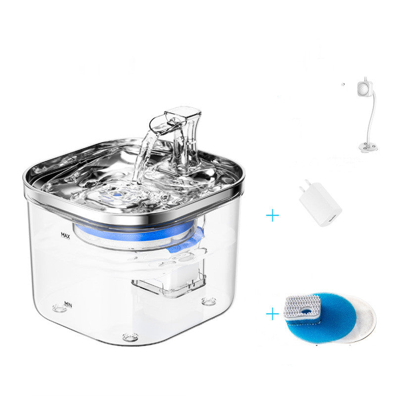 Pet Cat Dog Stainless Steel Automatic Circulation Water Dispenser Intelligent Fountain Pets Accessories - Premium All Pets - Just $28.58! Shop now at Animal Bargain