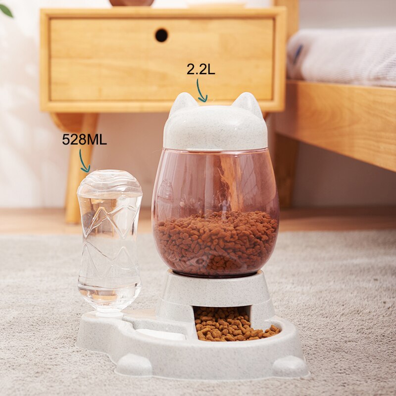 1.7L Pet Dog Cat Automatic Feeder Bowl for Cats Drinker Water 650ml Bottle Kitten Bowls Dogs Food Feeding Container Supplies - Premium all pets - Just $18.90! Shop now at Animal Bargain