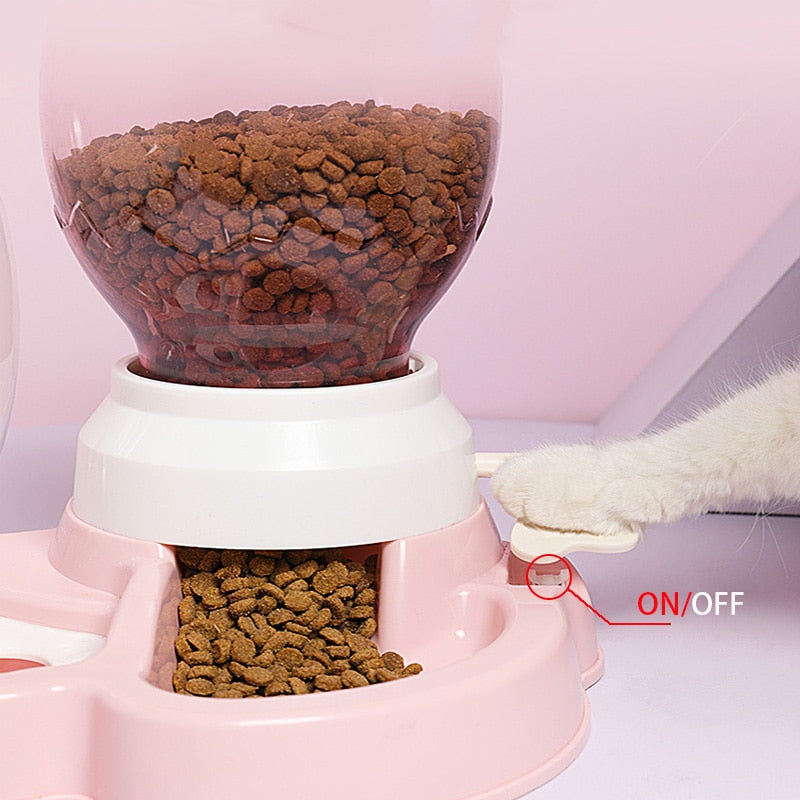 1.7L Pet Dog Cat Automatic Feeder Bowl for Cats Drinker Water 650ml Bottle Kitten Bowls Dogs Food Feeding Container Supplies - Premium all pets - Just $18.90! Shop now at Animal Bargain