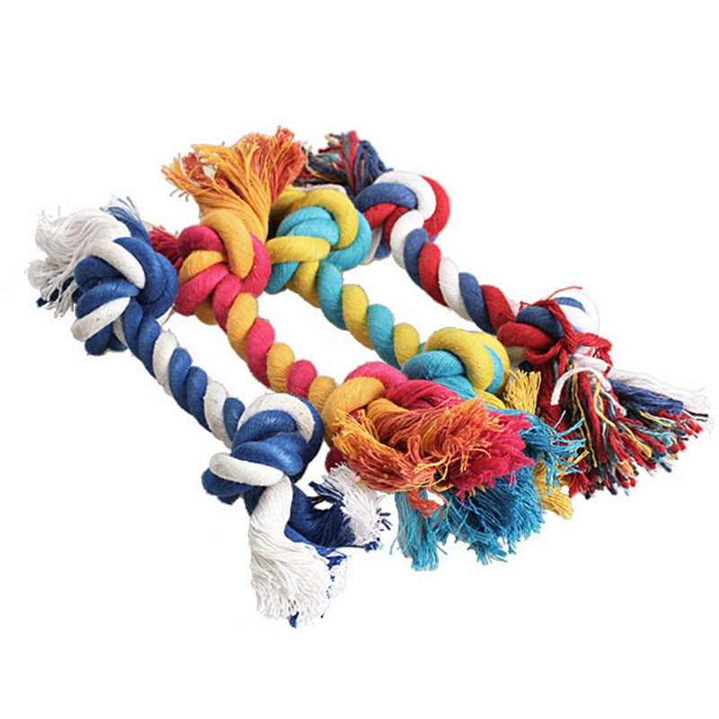 1 pcs Pets dogs pet supplies Pet Dog Puppy Cotton Chew Knot Toy Durable Braided Bone Rope 15CM Funny Tool (Random Color ) - Premium Pet Toys - Just $25.65! Shop now at Animal Bargain