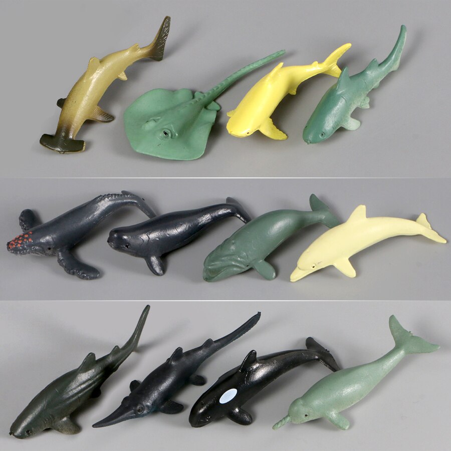12 pcs Tropical Fish Shark Ocean Marine Animals Models Action Figures PVC Sea World Toy for Kid Educational Toys Gifts - Premium Pet Toys - Just $29.70! Shop now at Animal Bargain