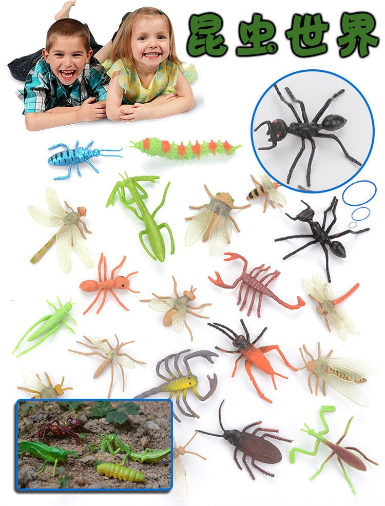 12Pcs Insect Spider Butterfly Fish Dinosaur Dog Cat Horse Figurine Farm Animal Model Action Figure Hot Toy Set For Children Gift - Premium all pets - Just $28.35! Shop now at Animal Bargain