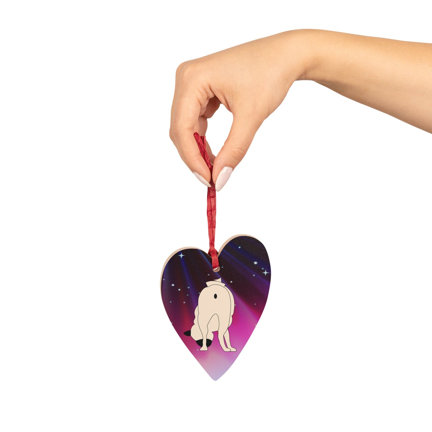 Pug Butt Heart Magnetic Wooden Ornament - Premium  - Just $18.37! Shop now at Animal Bargain