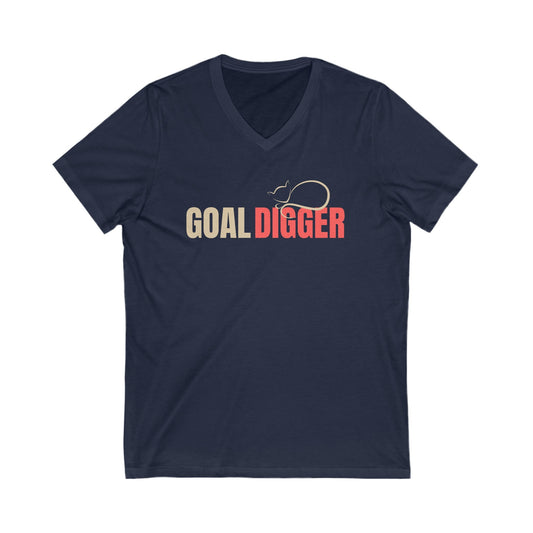 Goal Digger Jersey Short Sleeve V-Neck Tee - Premium  - Just $27.37! Shop now at Animal Bargain