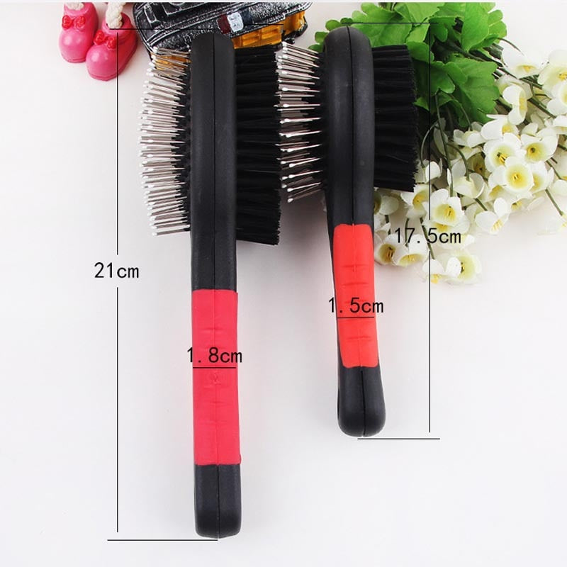 1PC Double Faced Pet Dog Comb Long Hair Brush Plastic Handle Puppy Cat Massage Bath Brush Multifunction Pet Grooming Tool - Premium all pets - Just $33.75! Shop now at Animal Bargain