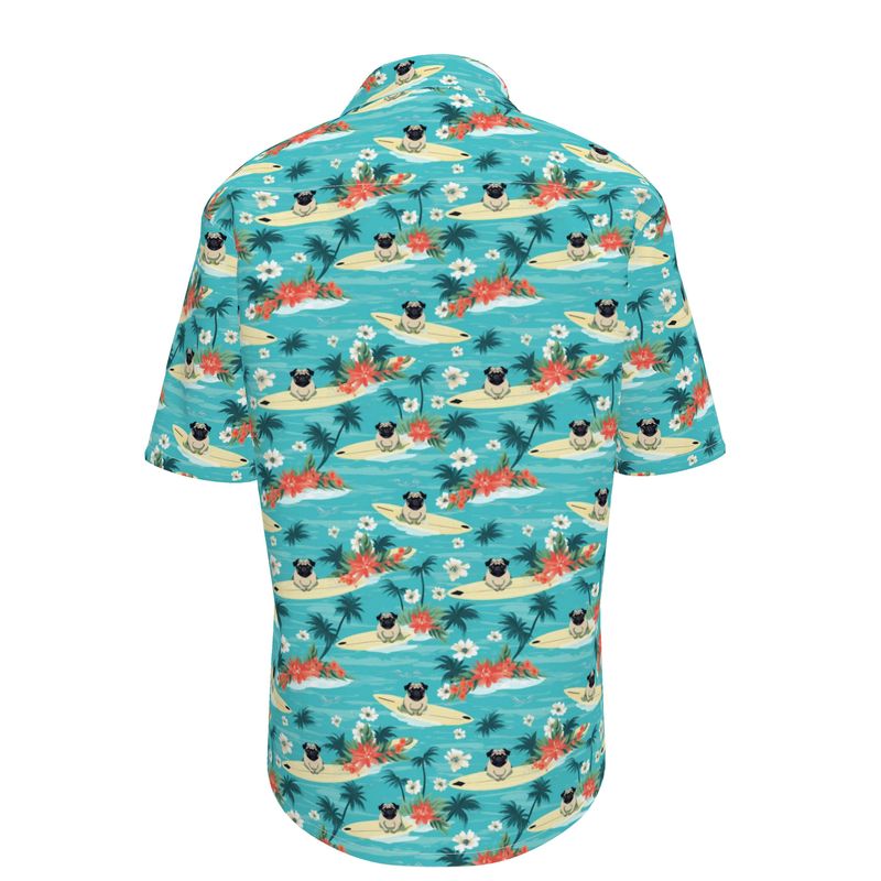 Surfing Pug Aloha Shirt - Premium  - Just $220.78! Shop now at Animal Bargain