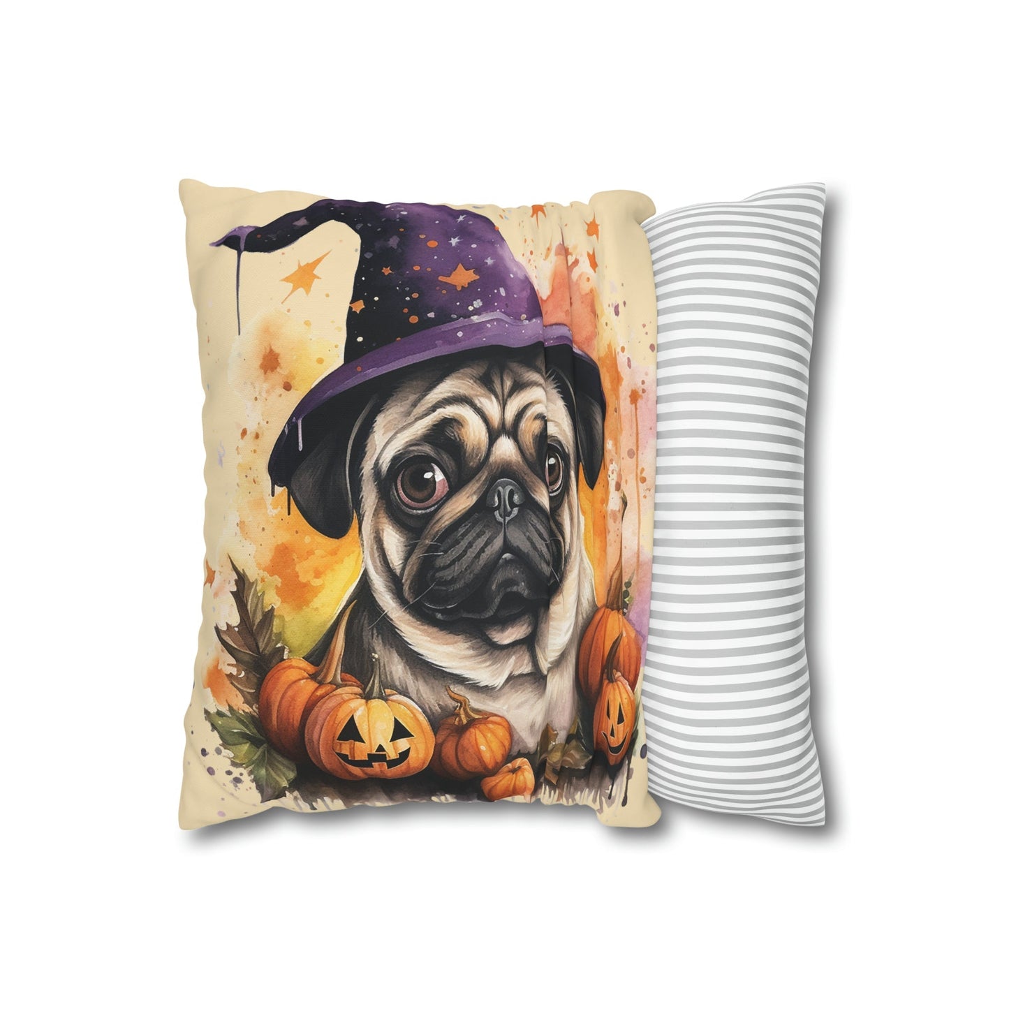 What a Witch Pug Throw Pillow - Premium  - Just $53.35! Shop now at Animal Bargain