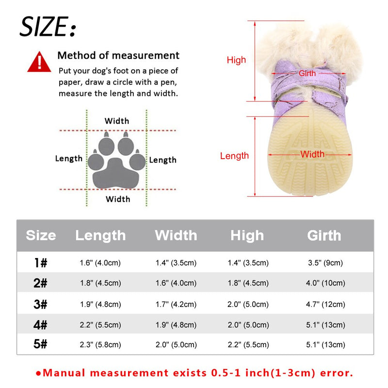 4pcs Warm Pet Dog Cat Shoes Anti-slip Dog Boots Socks Winter Puppy Cat Rain Snow Booties Footwear For Small Dogs Chihuahua Pug - Premium all pets - Just $14.85! Shop now at Animal Bargain