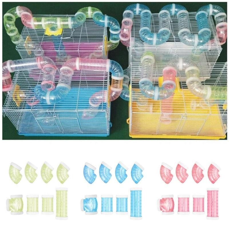 8 Pcs/set DIY Hamster Tunnel Toy Pet Sports Training Pipeline Transparent Runway Toy Pet Hamster Game for Small Animal Accessori - Premium all pets - Just $27! Shop now at Animal Bargain