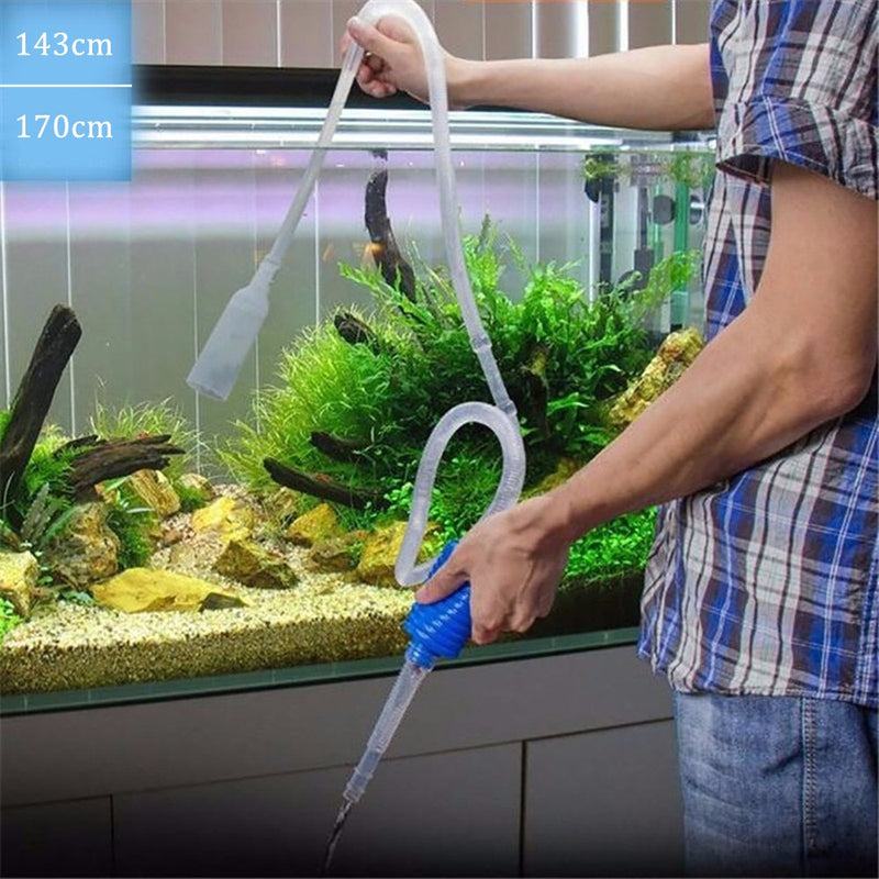 Aquarium Siphon Fish Tank Syphon Vacuum Cleaner Pump Semi-automatic Water Change Changer Gravel Water Filter Acuario Accessories - Premium Fish - Just $31.05! Shop now at Animal Bargain