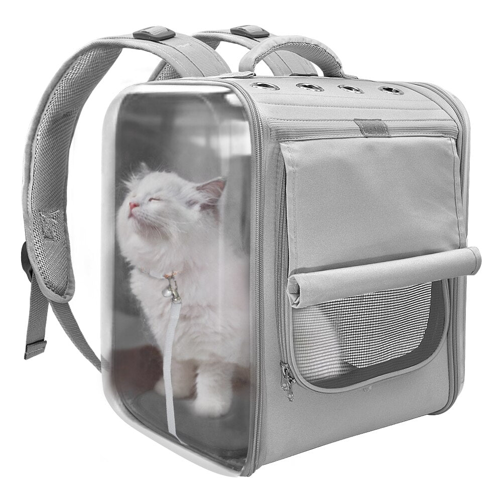 Breathable Cat Backpack Large Capacity Puppy Dog Transparent Carrying Bag Outdoor Travel Portable Pet Carrier Cats Shoulders Bag - Premium all pets - Just $62.10! Shop now at Animal Bargain