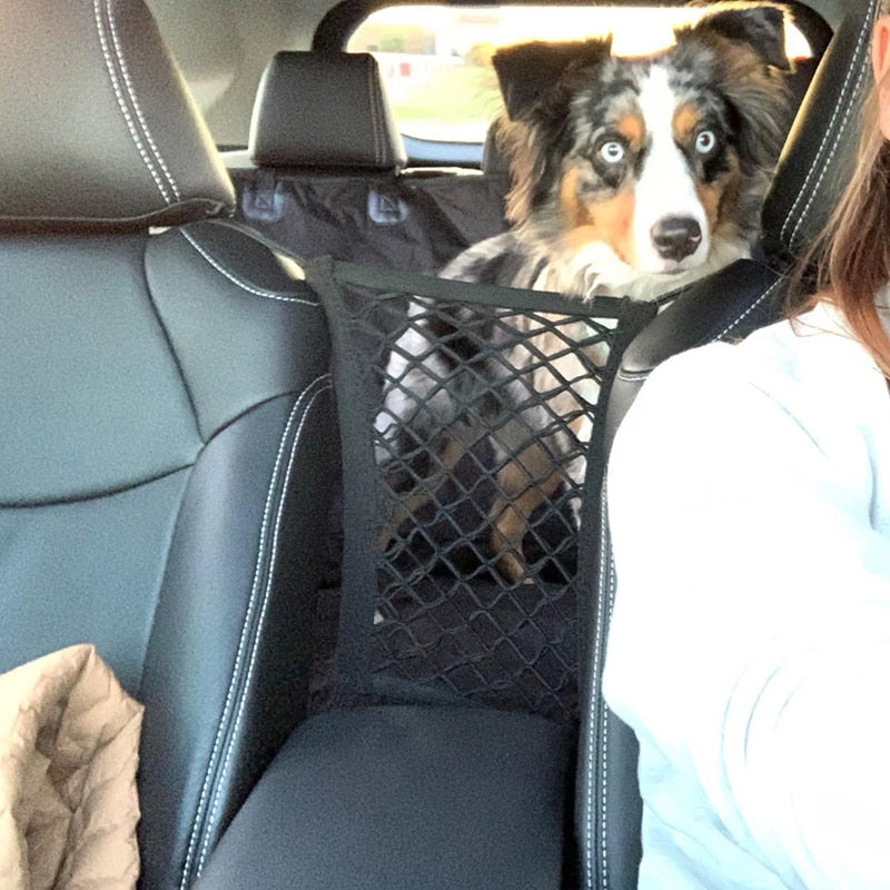 CAWAYI KENNEL Dog Car Carrier Rear Seat Pet Fence Anti-collision Mesh Pet Auto Barrier Safety Isolation Net Pet Protection D1797 - Premium all pets - Just $39.15! Shop now at Animal Bargain