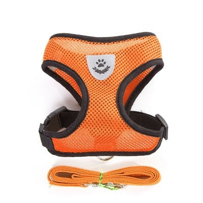 Cat Dog Harness with Lead Leash Adjustable Vest Polyester Mesh Breathable Harnesses Reflective sti for Small Dog Cat accessories - Premium all pets - Just $29.70! Shop now at Animal Bargain