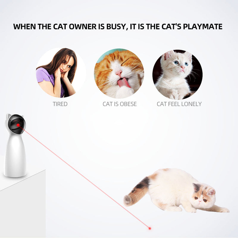 Cat Interactive Toy LED Laser Auto Rotating USB Charge - Premium Pet Toys - Just $64.56! Shop now at Animal Bargain
