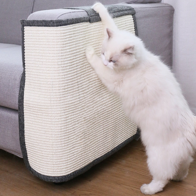 Cat Kitten Scratch Board Sisal Scratcher Mat Cat Toy Foot Chair Scratching Invisible Nail Post Supplies Furniture Protect Pad - Premium Pet Toys - Just $27! Shop now at Animal Bargain