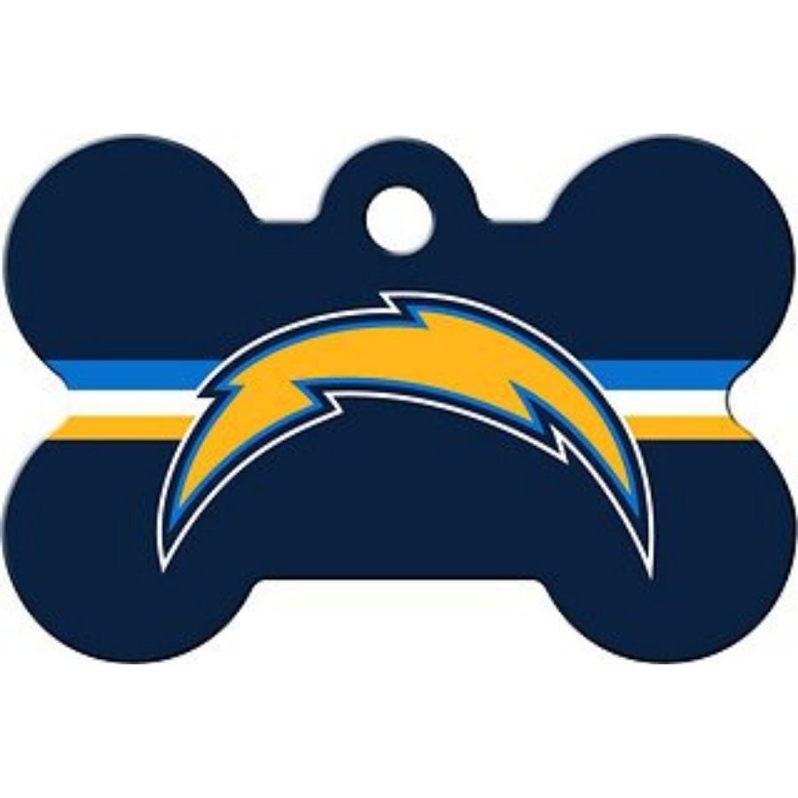 San Diego Chargers NFL Pet ID Tag - Large Bone - Premium all pets - Just $27.65! Shop now at Animal Bargain