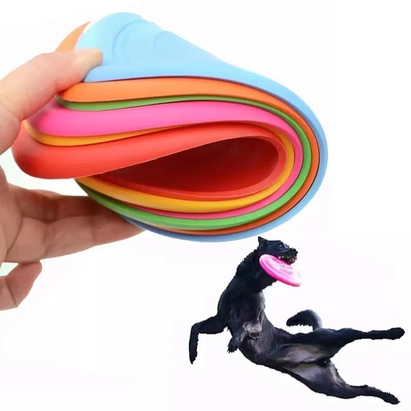 Colorful Toy For Puppy Dog Saucer Games Dogs Toys Large Pet Training Flying Disk Accessories French Bulldog Pitbull Cheap Goods - Premium Pet Toys - Just $25.65! Shop now at Animal Bargain