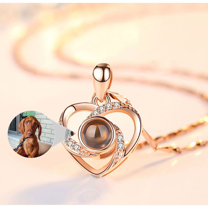 Custom Pet Photo Heart Necklace - Premium all pets - Just $72.94! Shop now at Animal Bargain
