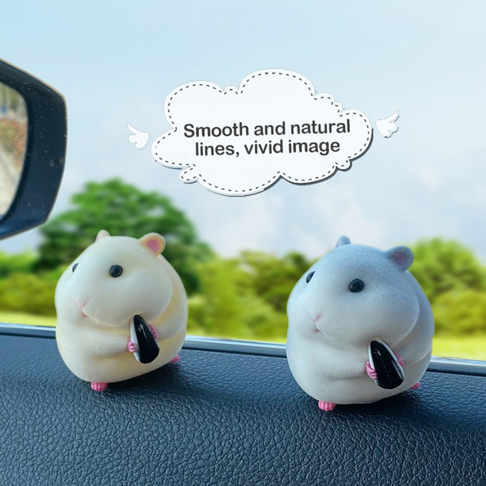 Cute Anime Stealing Hamster Car Interior Decoration Gourmet Hamster Figures Auto Dashboard Decoration For Car Accessories Woman - Premium all pets - Just $32.40! Shop now at Animal Bargain