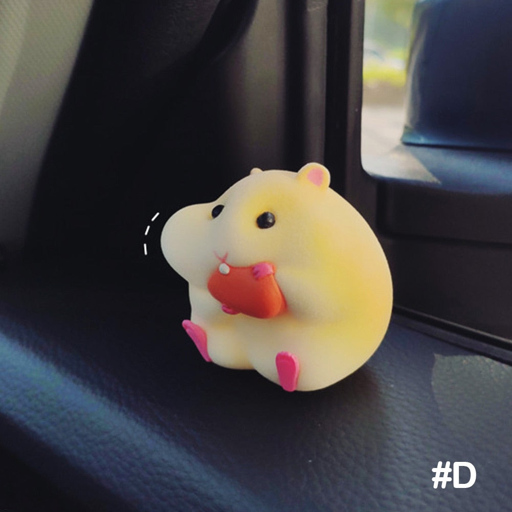 Cute Anime Stealing Hamster Car Interior Decoration Gourmet Hamster Figures Auto Dashboard Decoration For Car Accessories Woman - Premium all pets - Just $32.40! Shop now at Animal Bargain