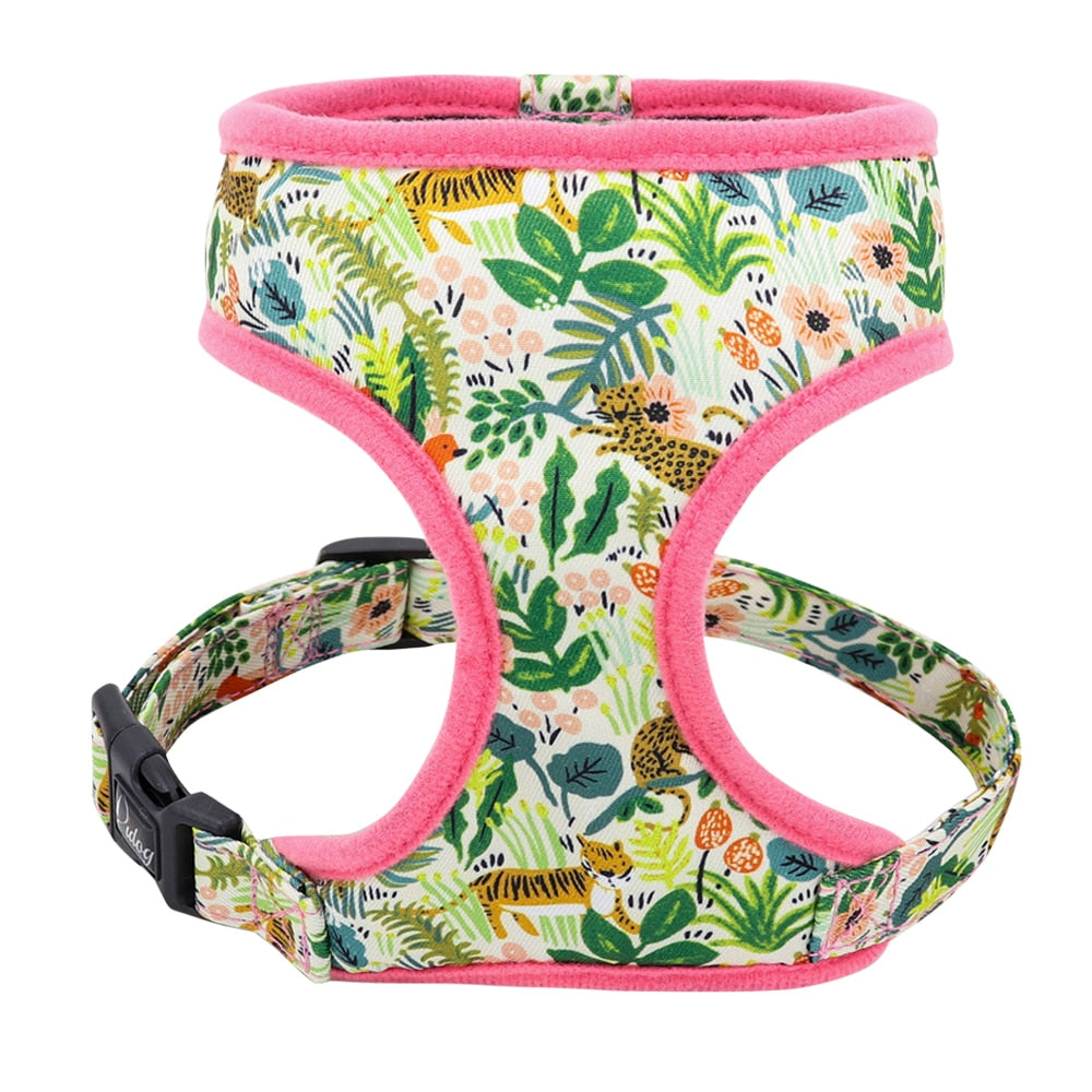 Cute Printed Chihuahua French Bulldog Harness Adjustable Puppy Cat Harness Pet Small Dog Vest For Pug Yorkie Walking Training - Premium all pets - Just $25.65! Shop now at Animal Bargain