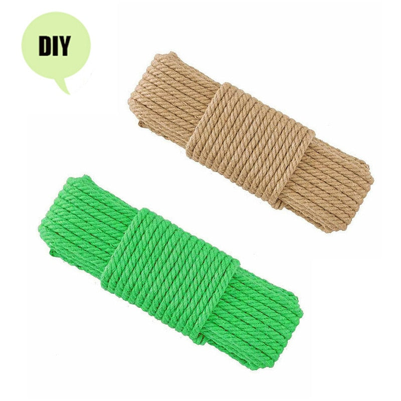 DIY Cat Scratching Sisal Rope Cat Tree Cat Climbing Frame Replacement Rope Making Desk Legs Binding Rope Cat Sharpen Claw 5mm - Premium all pets - Just $39.15! Shop now at Animal Bargain