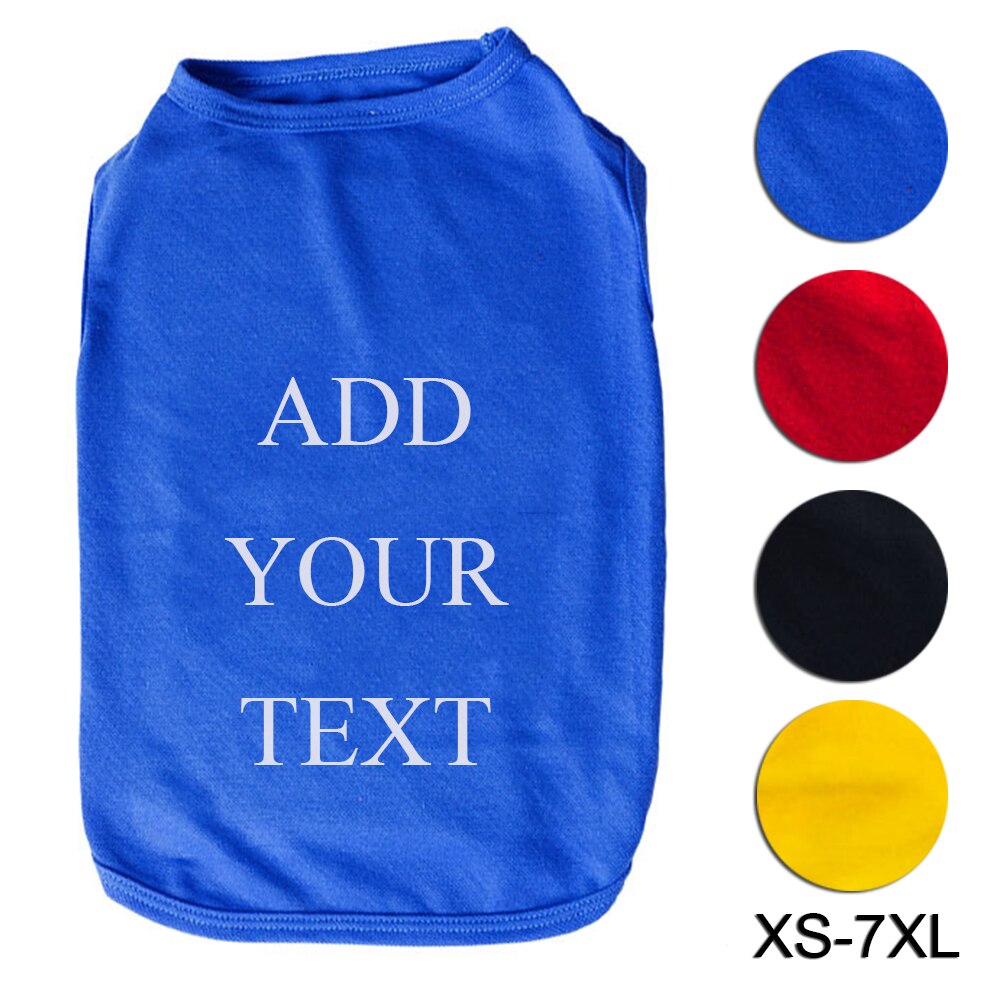 DIY Summer Customized Personalized Tanktops with Text Custom Dog Cat Pet Puppy Tee Shirt Tank Top Vest Apparels Clothes - Premium Apparel + outfits - Just $29.70! Shop now at Animal Bargain