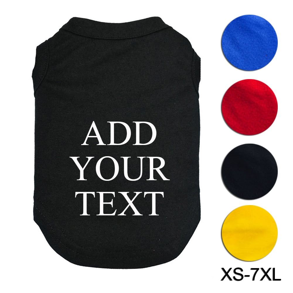 DIY Summer Customized Personalized Tanktops with Text Custom Dog Cat Pet Puppy Tee Shirt Tank Top Vest Apparels Clothes - Premium Apparel + outfits - Just $29.70! Shop now at Animal Bargain