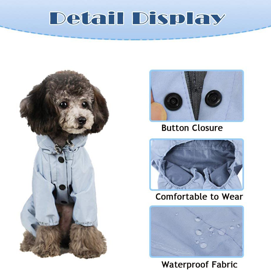 Dog Cat Clothes Waterproof Fashion Dog Jacket For Small Large Dog Bulldog Chihuahua Raincoat Reflective Adjustable Pet Jumpsuit - Premium all pets - Just $16.20! Shop now at Animal Bargain