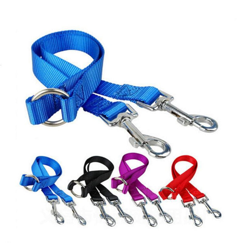 Double Twin Dual Coupler Dog Leash Two in One Strong Nylon V Shape Pet Dog Leash Colorful Two Ways Pet Lead 1PCS - Premium all pets - Just $28.35! Shop now at Animal Bargain