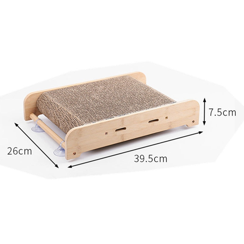 Durable Corrugated Paper Cat Scratcher Toy Grinding Nails Lounge Bed Mat Cat Scratch Board with Suction Cup Cat Toys - Premium Pet Toys - Just $31.05! Shop now at Animal Bargain