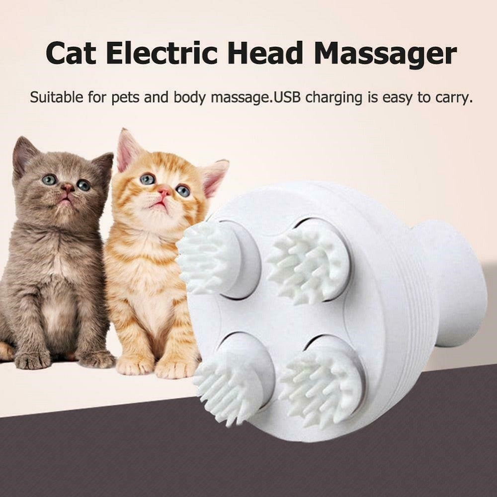 Electric Head Massager Multifunctional Pet Cat Dog Massager Vibrating Scalp Body Deep Massage Prevent Hair Loss Relieve Stress - Premium all pets - Just $20.25! Shop now at Animal Bargain