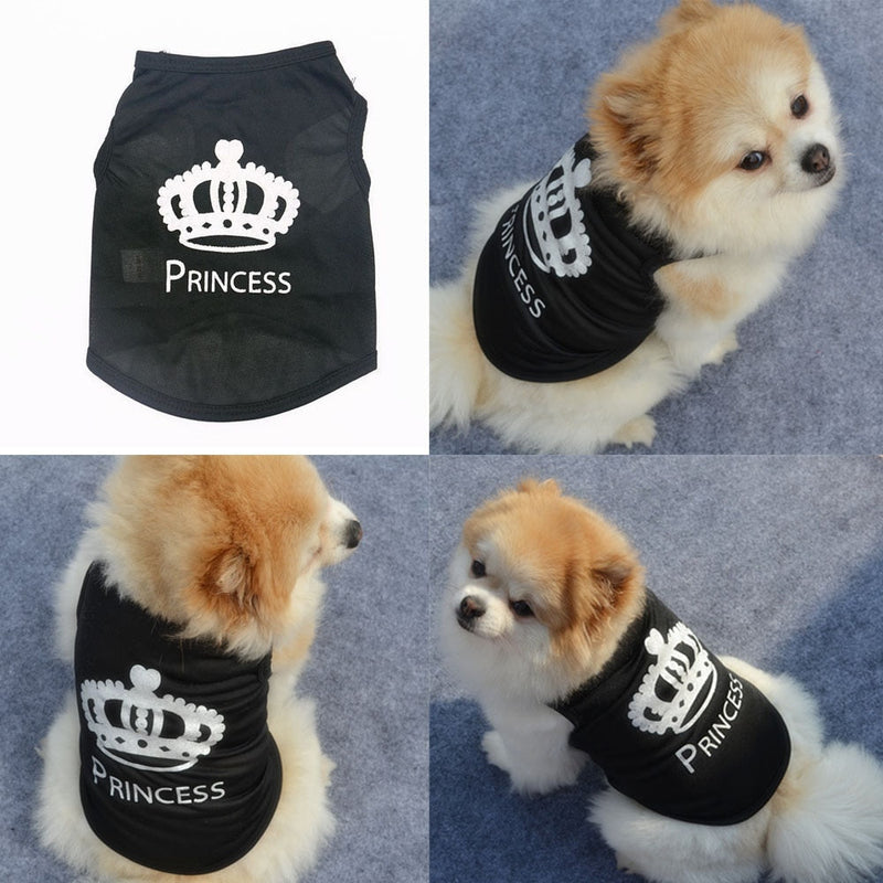 Fashion Pet Dog Cat Cute Princess Polyester T-shirt Clothes Vest Summer Coat Puppy Costumes Pet Dogs T-shirt - Premium Apparel + outfits - Just $37.80! Shop now at Animal Bargain