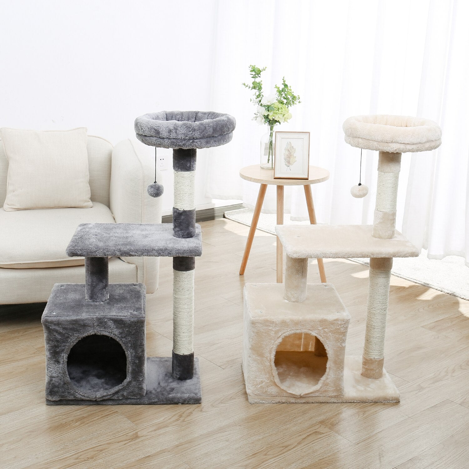 Fast Delivery Large Cat Tree Tower Condo cat scratcher Post Pet Kitty Play House with Hammock Perches Platform rascador gato - Premium all pets - Just $48.60! Shop now at Animal Bargain