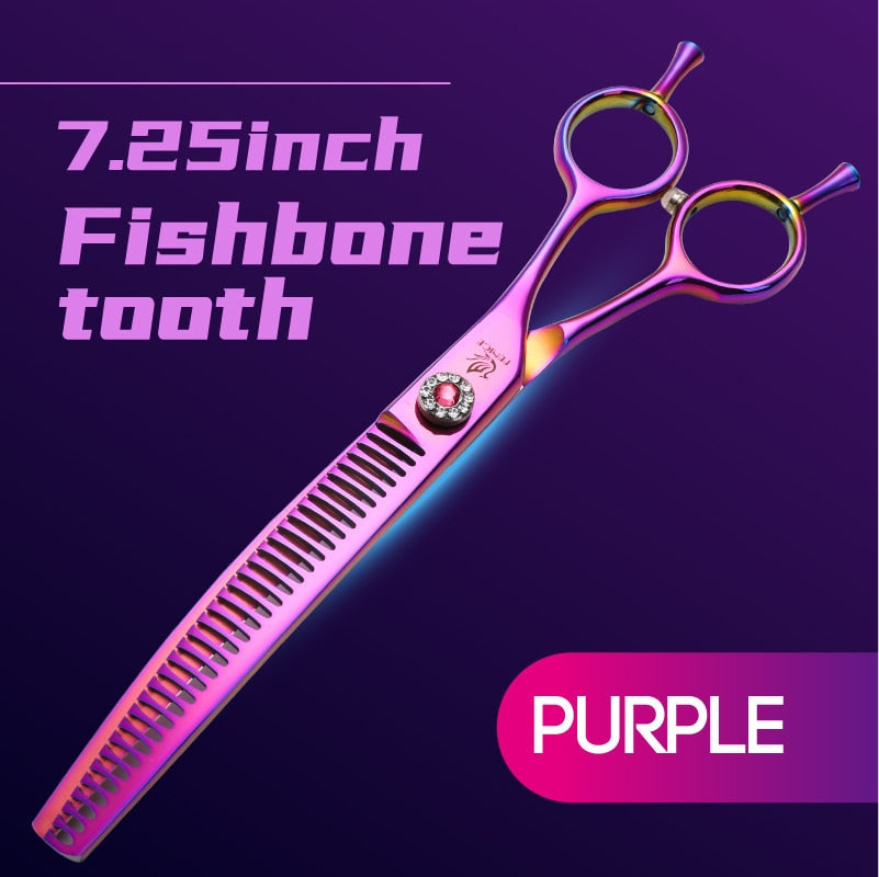 Fenice high-end 7.25 inch professional dog grooming scissors curved thinning shears for dogs & cats animal hair tijeras tesoura - Premium all pets - Just $87.75! Shop now at Animal Bargain