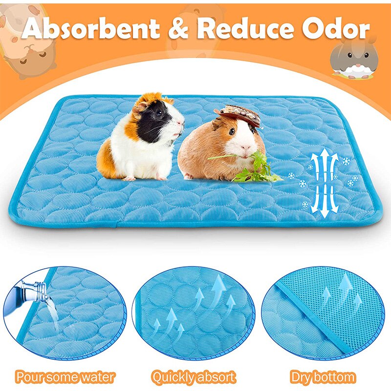 Guinea Pig Cage Liners Summer Small Animal Cooling Mat Breathable Hamster Pee Pad for Rabbit Cage Chinchilla Hedgehogs Pet Item - Premium all pets - Just $29.70! Shop now at Animal Bargain