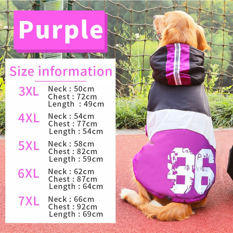 HOOPET Big Dog clothes Large Dog Coat Purple Warm Cotton-padded Two Feet Clothes Thicken Hoodie coat jacket Dog Clothes - Premium all pets - Just $27! Shop now at Animal Bargain