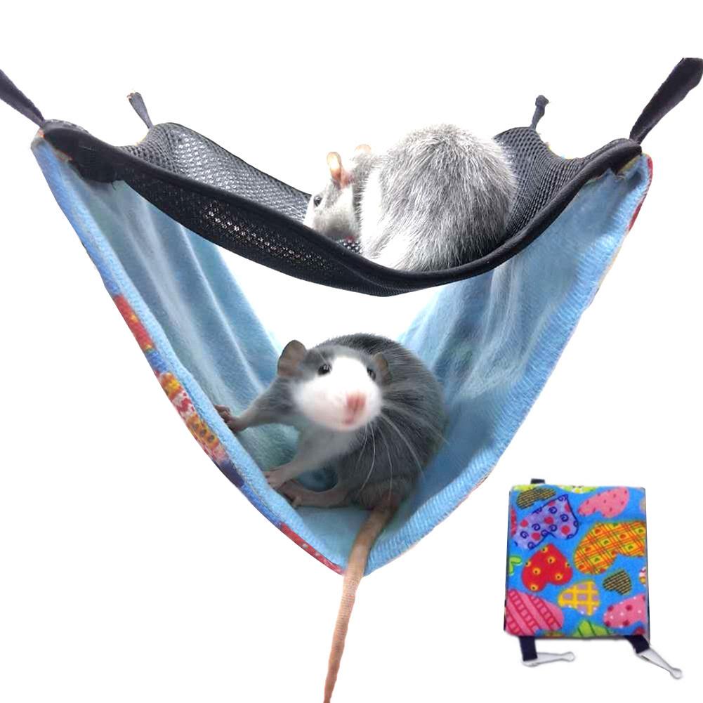 Hamster Hammock Cotton Nest Double Layer Breathable Mesh Hanging Bed Nest for Chinchillas Ferrets Small Pet Cage Accessories - Premium all pets - Just $28.35! Shop now at Animal Bargain