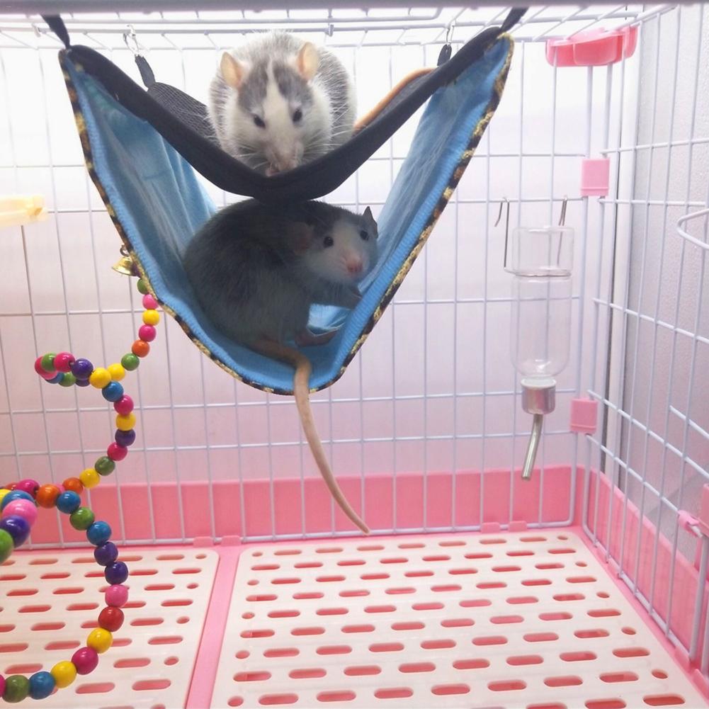 Hamster Hammock Cotton Nest Double Layer Breathable Mesh Hanging Bed Nest for Chinchillas Ferrets Small Pet Cage Accessories - Premium all pets - Just $28.35! Shop now at Animal Bargain