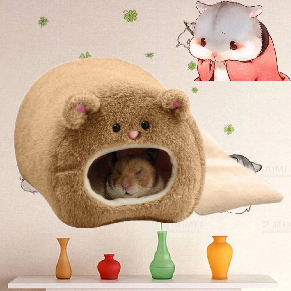 Hamster Soft Warm Bed Rat Hammock Pig Squirrel Winter Pet Toy Hamster Cage House Hanging Nest+Mat House Bed Animal Mice Rat Nest - Premium all pets - Just $29.70! Shop now at Animal Bargain