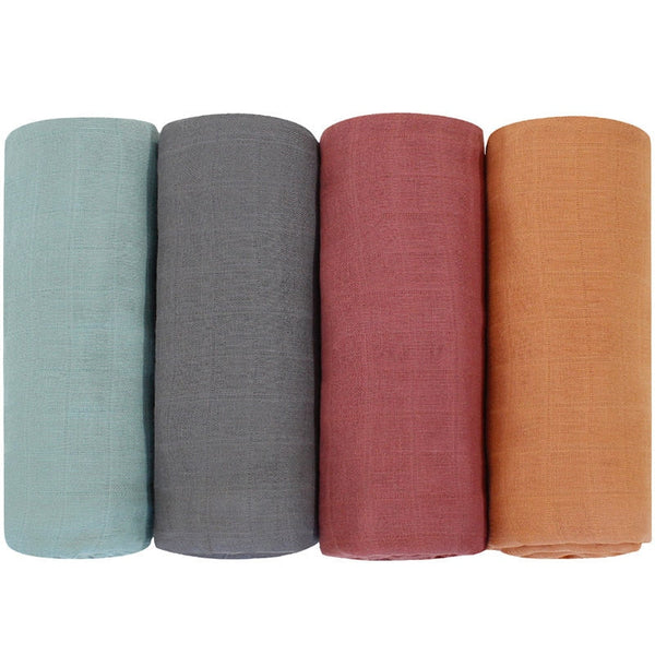 120x120cm Bamboo Blanket Swaddle Blankets Baby Muslin Swaddle Solid Plain Color Cotton Baby Blanket Newborn Infant - Premium all pets - Just $20.25! Shop now at Animal Bargain