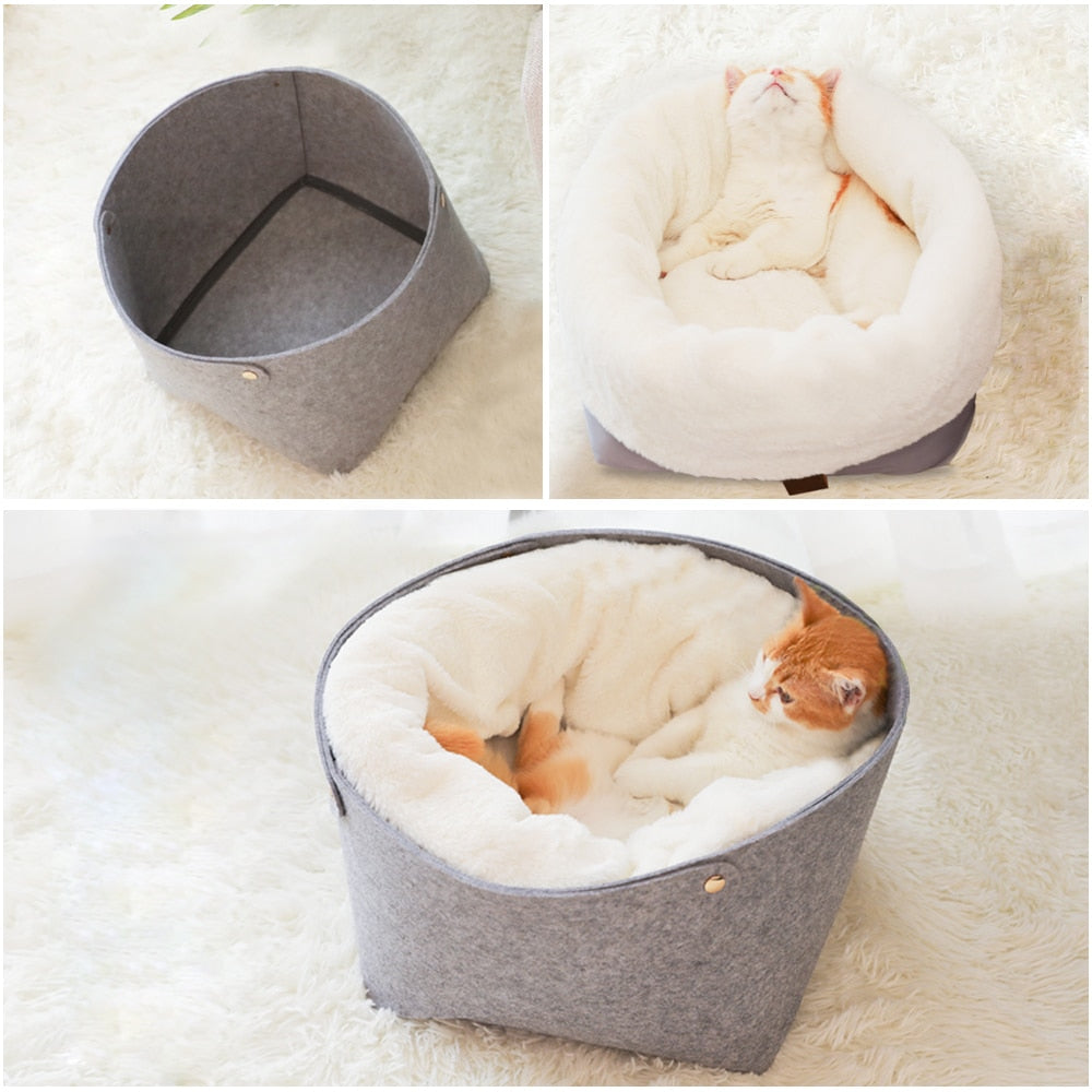 Hoopet Cat Bed Cat House Pet Dog House for Cat Bench for Cats Cotton Pets Products Puppy Soft Comfortable Winter House - Premium all pets - Just $37.80! Shop now at Animal Bargain