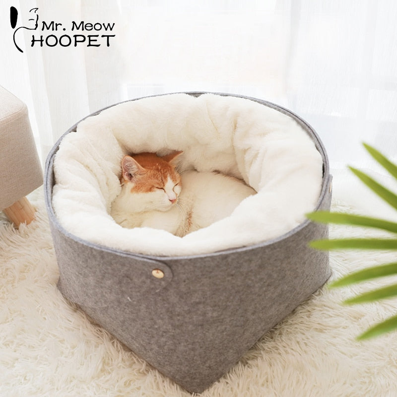 Hoopet Cat Bed Cat House Pet Dog House for Cat Bench for Cats Cotton Pets Products Puppy Soft Comfortable Winter House - Premium all pets - Just $37.80! Shop now at Animal Bargain