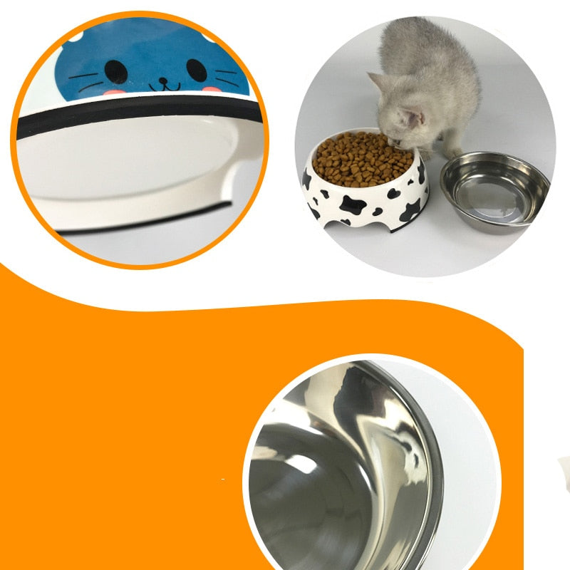 Hot selling removable Melamine and stainless steel pet bowl dog&cat bowls миски для собак миска для кошки - Premium all pets - Just $18.90! Shop now at Animal Bargain